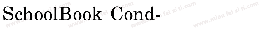 SchoolBook Cond字体转换